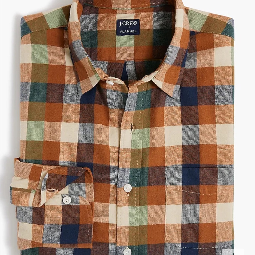 J. Crew Classic Gingham Flannel Shirt Size Small